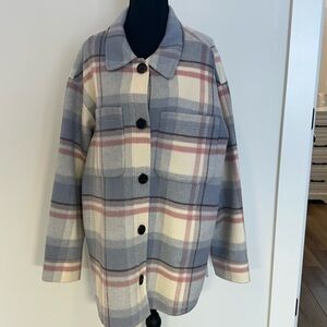 Rails Plaid Utility Jacket in Blue and Pink